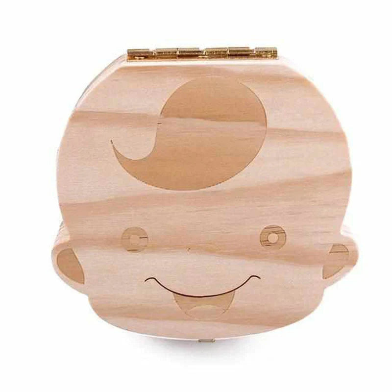 Boîte à Dents en Bois pour des Souvenirs Précieux - avec Espace pour les Dents de Lait et les Données Personnelles