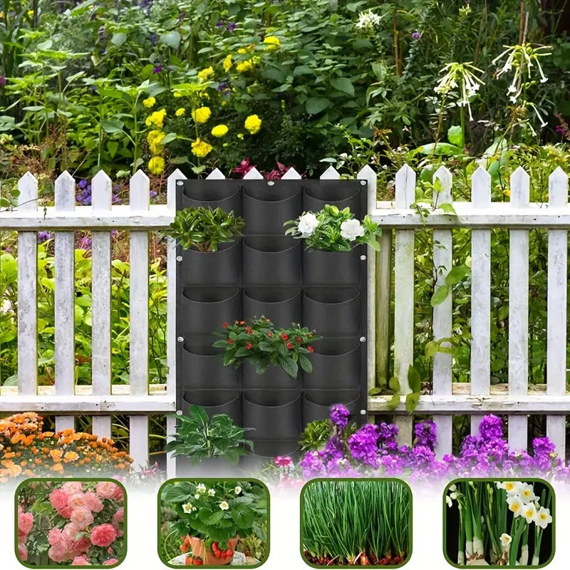 Sac À Plantes En Feutre Pour Montage Mural Vertical - Sac À Plantes Tridimensionnel, Non Tissé