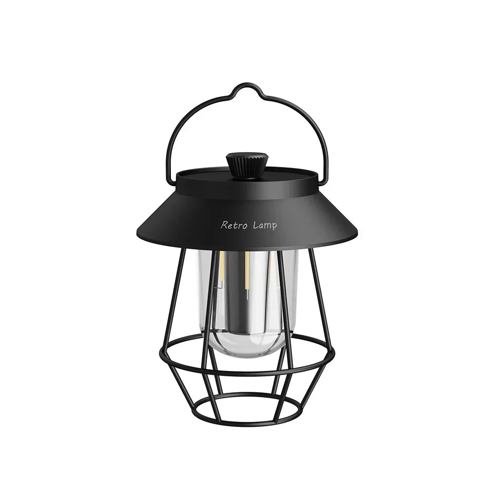 Lanterne de Camping à Led au Design Rétro - Lampe Portable pour L' Intérieur et L' Extérieur