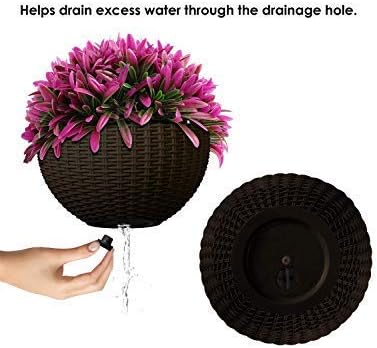 Panier Suspendu Tressé pour Plantes avec Chaîne - Idéal pour le Balcon et le Jardin