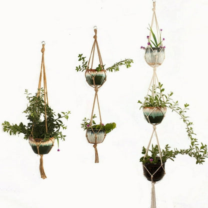 Makramee Suspension De Plantes En Corde De Coton - Suspension Élégante Pour Pots