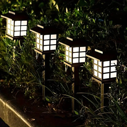 Lampes Solaires de Jardin Style Lanterne - Eclairage D' Allée à Led Étanche pour L' Extérieur