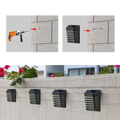 Lampe Murale Solaire de Jardin à LED - Éclairage Extérieur à L' Énergie Solaire pour la Terrasse et le Jardin