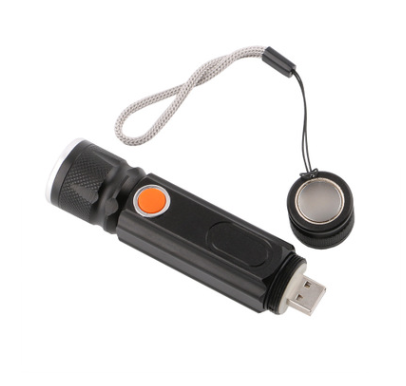 Lampe De Poche Magnétique Rechargeable USB - Lampe De Secours À LED Avec Aimant Et Sangle