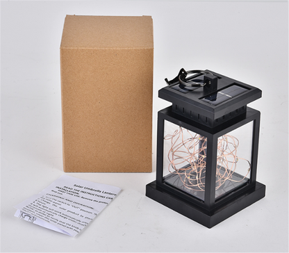 Lanterne Solaire à LED avec Lumières Filaires - Lampe de Jardin Décorative pour L' Extérieur et la Terrasse