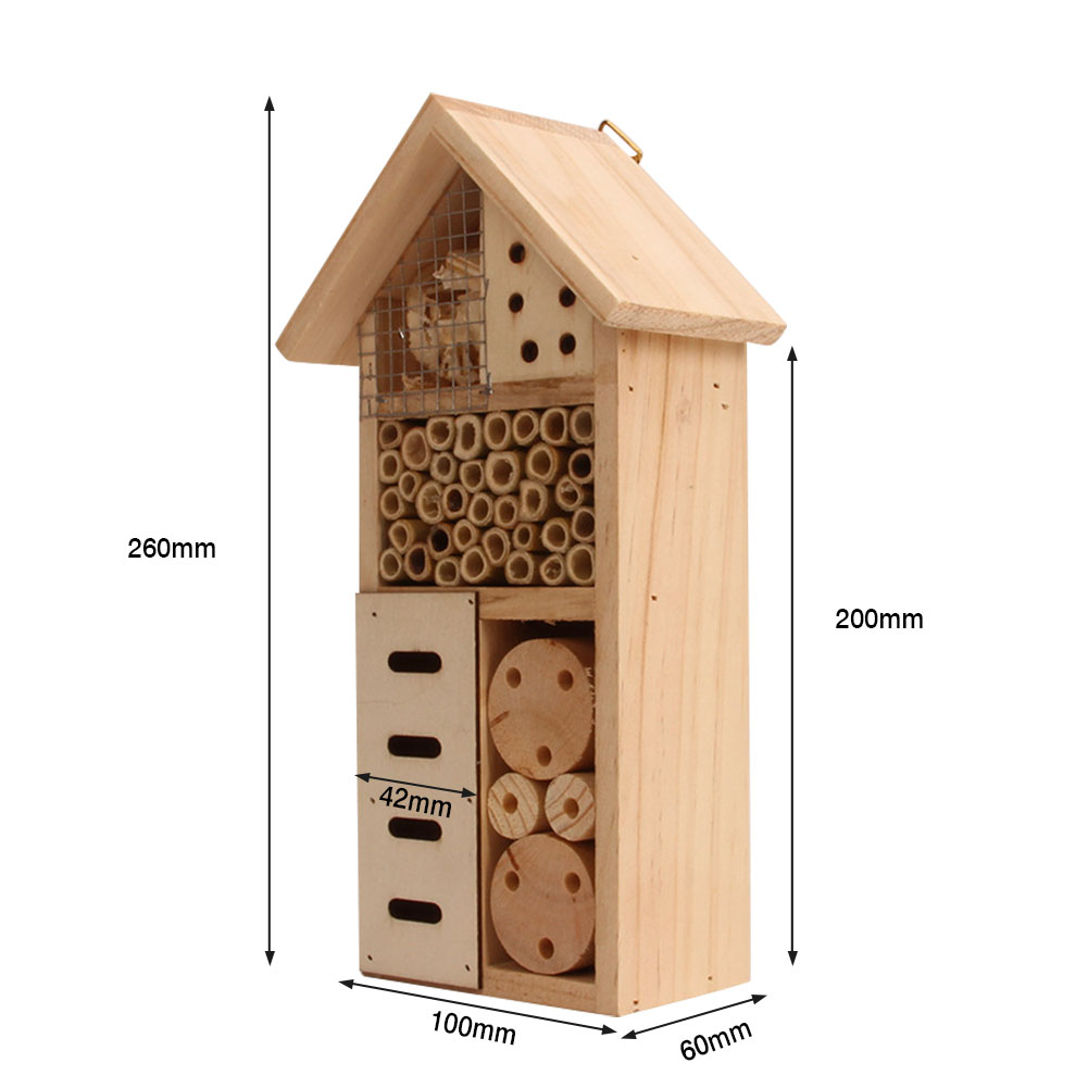 Maison en Bois pour les Insectes - Habitat Favorable aux Abeilles et aux Insectes pour le Jardin et la Terrasse