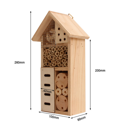Maison en Bois pour les Insectes - Habitat Favorable aux Abeilles et aux Insectes pour le Jardin et la Terrasse
