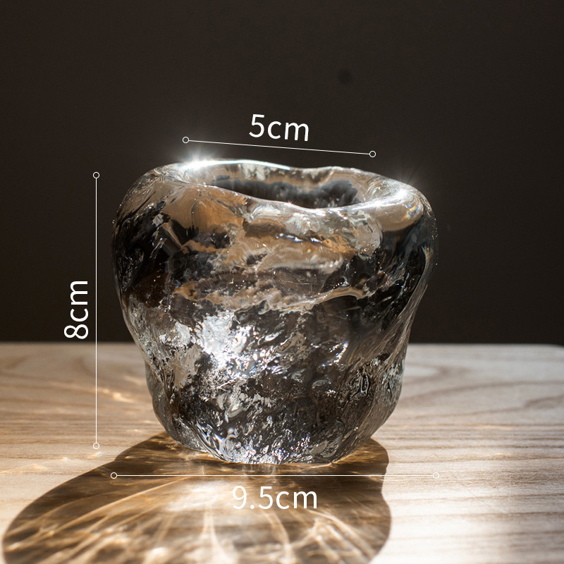 Porte-bougies à Réchaud en Verre - Porte-bougies Décoratif en Verre Transparent pour un Éclairage Confortable