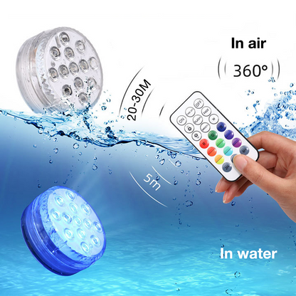 Lumière Led Sous-marine avec Télécommande - Éclairage de Piscine Multicolore Rgb pour Salles de Bain et Bassins