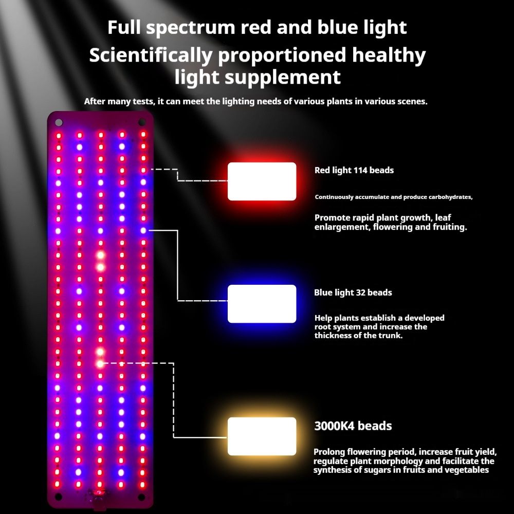 Panneau D' Éclairage Led Quantum pour Plantes pour la Croissance et la Stimulation des Couleurs - avec Mode D' Éclairage Réglable