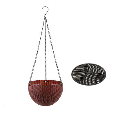 Panier Suspendu Tressé pour Plantes avec Chaîne - Idéal pour le Balcon et le Jardin