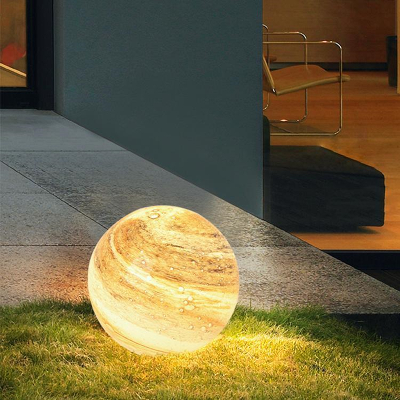 Lampe Solaire Pour Pelouse - Lampe D' Extérieur À LED En Forme De Boule , Résistante Aux Intempéries , Pour Jardin Et Terrasse