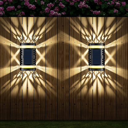 Lampe Solaire avec Contrôle Intelligent de L' Éclairage - Applique Murale D' Extérieur avec Détection Automatique de la Nuit