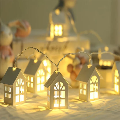 Chaînes Lumineuses LED Avec Mini-maisons - Lumières De Noël Décoratives Pour L' Intérieur