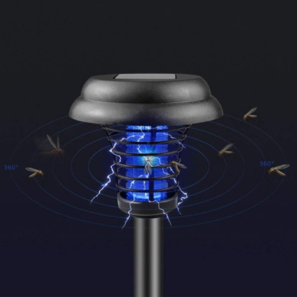 Détructeur D' Insectes Solaire avec Lumière Led - Lampe de Jardin Étanche pour Éloigner les Moustiques