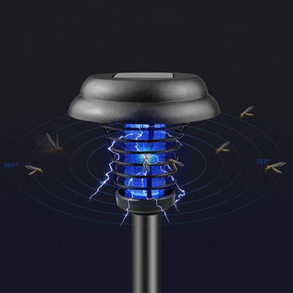 Détructeur D' Insectes Solaire avec Lumière Led - Lampe de Jardin Étanche pour Éloigner les Moustiques