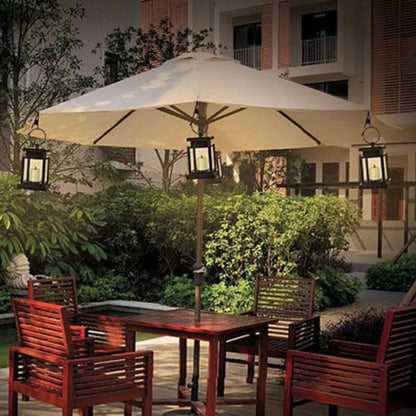 Lanterne Solaire Avec Bougie LED - Lampe À Suspendre Pour Jardin Et Terrasse , Lumière Décorative Pour L' Extérieur