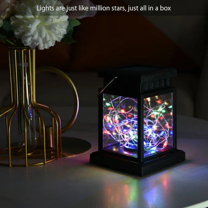 Lanterne Solaire à LED avec Lumières Filaires - Lampe de Jardin Décorative pour L' Extérieur et la Terrasse