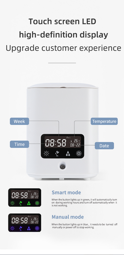 Pot de Culture Hydroponique Intelligent Multifonctionnel avec Calendrier , Diffuseur et Lampe de Bureau