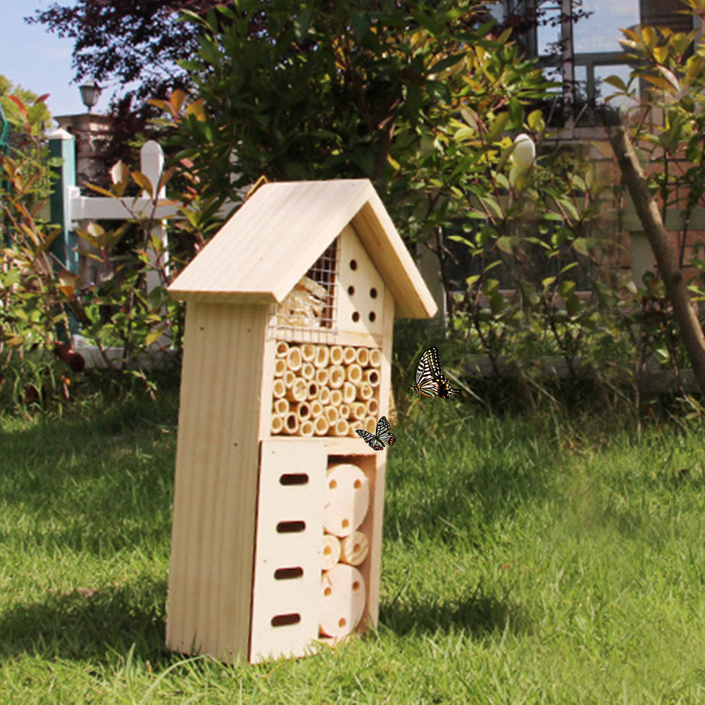 Maison en Bois pour les Insectes - Habitat Favorable aux Abeilles et aux Insectes pour le Jardin et la Terrasse