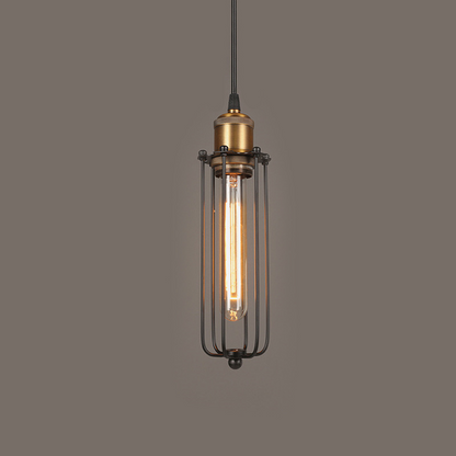Lampe Suspendue Industrielle au Design Rétro - Lampe Suspendue Vintage avec Grille Métallique