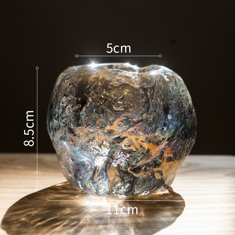 Porte-bougies à Réchaud en Verre - Porte-bougies Décoratif en Verre Transparent pour un Éclairage Confortable