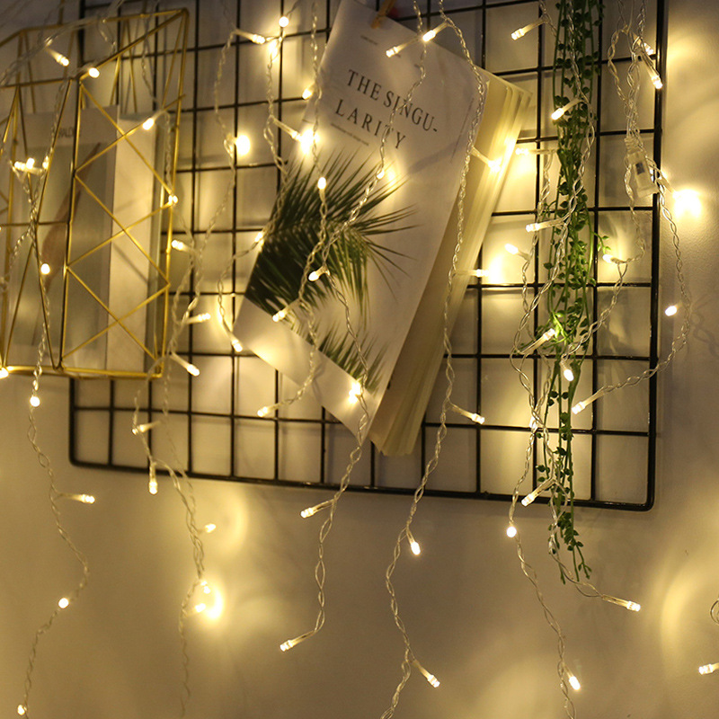 Ciel Étoilé LED Glaçons Guirlande Lumineuse - Rideaux Lumineux Décoratifs pour Noël et le Jardin