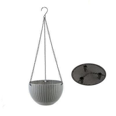 Panier Suspendu Tressé pour Plantes avec Chaîne - Idéal pour le Balcon et le Jardin
