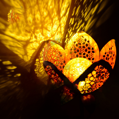 Lampe Solaire de Jardin Fleur de Lotus - Éclairage Extérieur Décoratif à Led pour le Jardin et la Cour