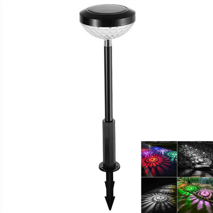 Lampe Solaire de Jardin avec Changement de Couleur - Eclairage de Jardin à Led pour L' Extérieur avec Motif de Fleurs