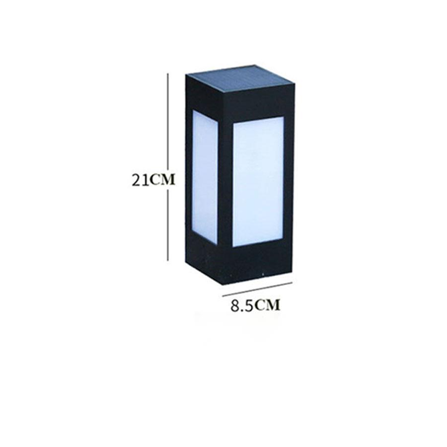 Lanterne Solaire de Jardin à Led au Design Carré - Éclairage Extérieur Décoratif pour les Allées et la Terrasse