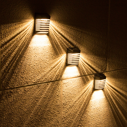 Lampe Murale Solaire de Jardin à LED - Éclairage Extérieur à L' Énergie Solaire pour la Terrasse et le Jardin