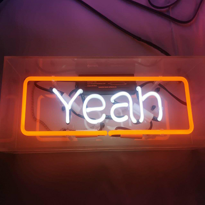 Bouclier Néon En Verre Acrylique - Boîte À Lumière LED Pour Le Salon Et La Chambre À Coucher , Lampe De Table Décorative