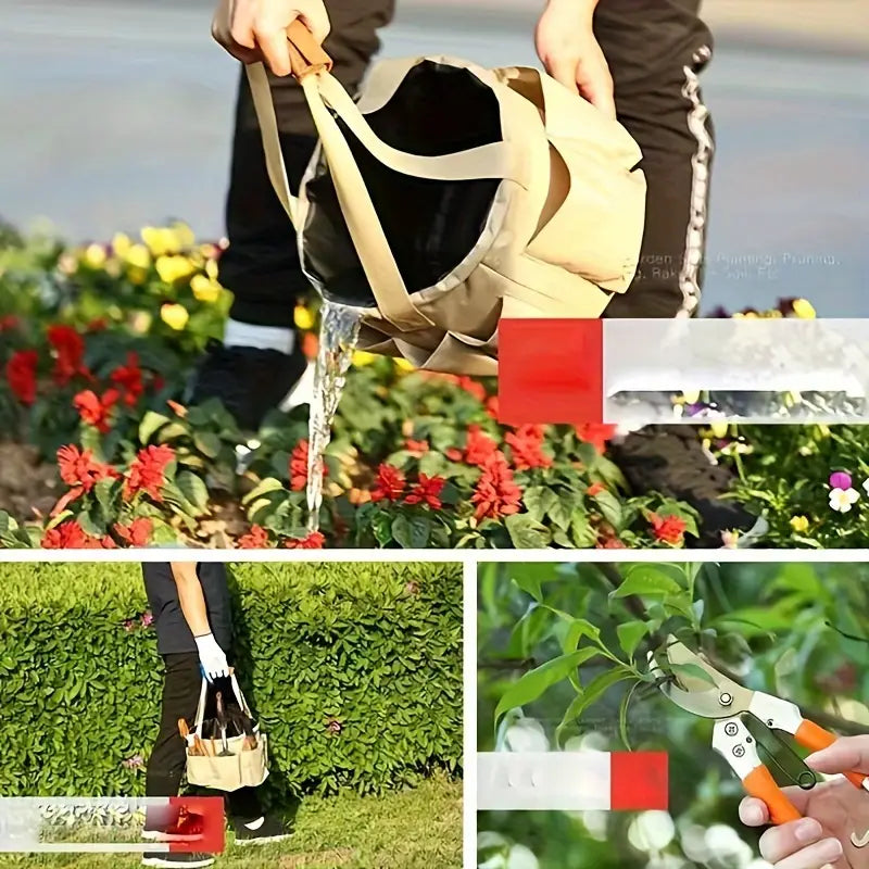 Set D' Outils de Jardinage avec Sac de Transport - Set de 10 Pièces pour L' Entretien du Jardin