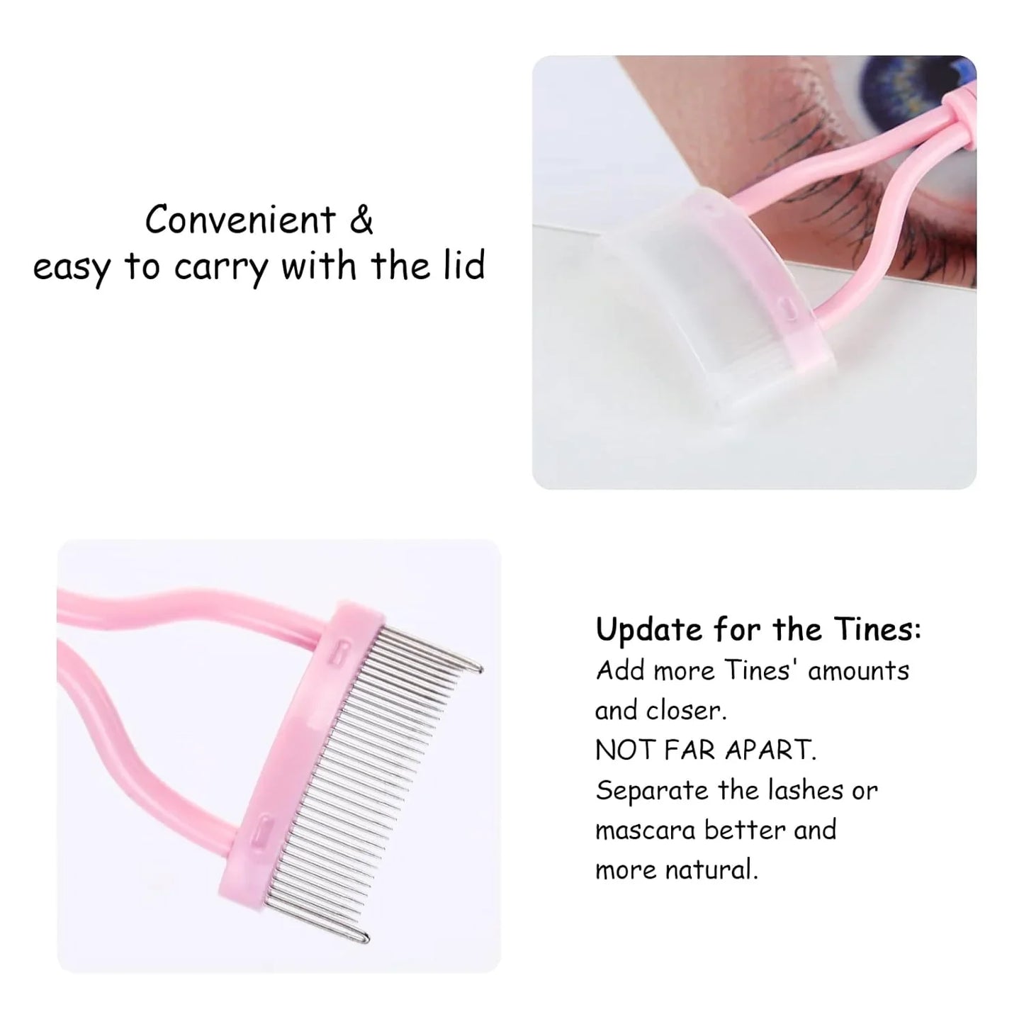 Peigne à Cils de Précision & Séparateur pour des Cils Impeccables