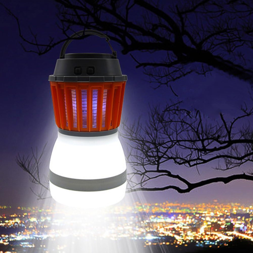 Lampe Solaire LED Anti-moustiques avec Lanterne Intégrée - Protection Efficace contre les Insectes et Éclairage pour le Jardin et le Camping