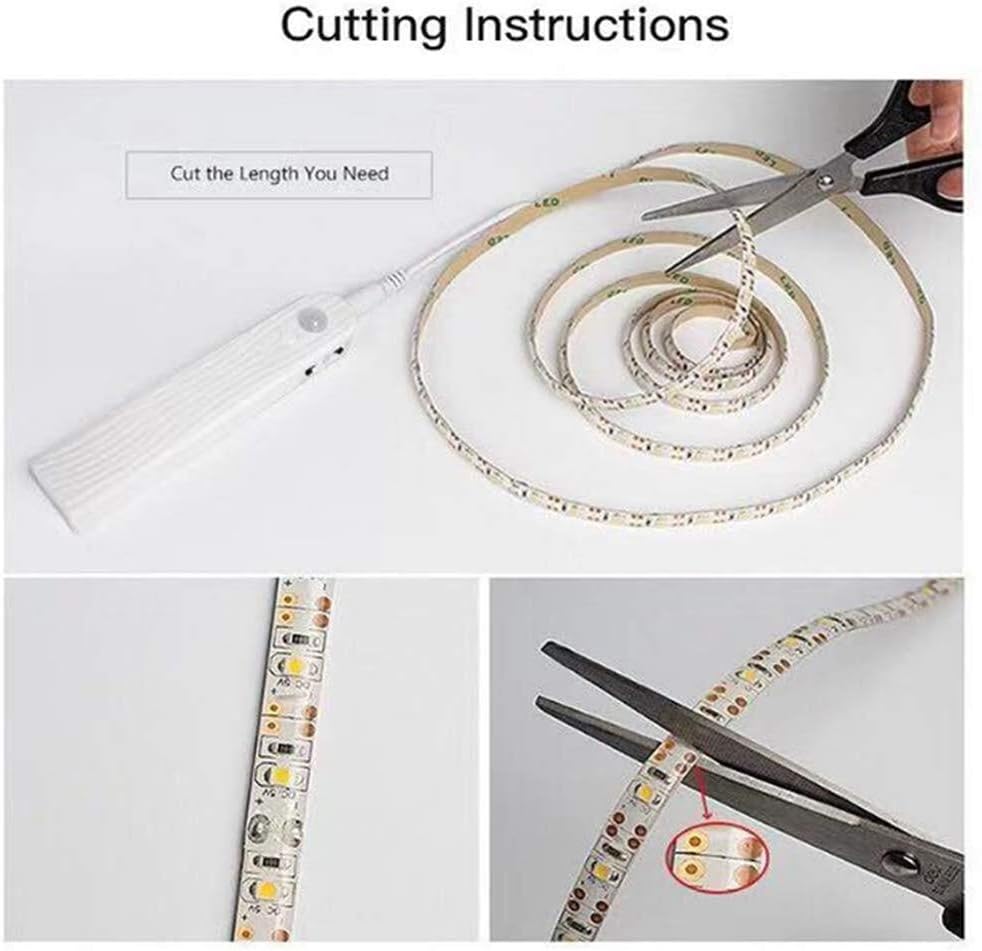 Bande Lumineuse LED avec Télécommande - 2 Mètres de Bande Flexible pour L' Éclairage Décoratif dans les Armoires et les Étagères