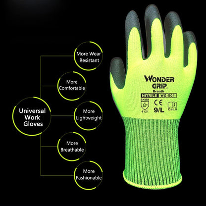 Gants de Travail avec Wunder - Grip - Gants Antidérapants pour le Jardinage et L' Artisanat
