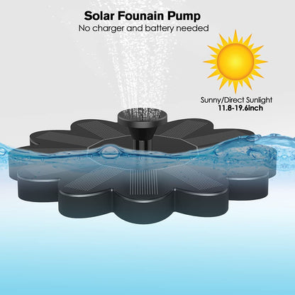 Fontaine à Énergie Solaire pour le Jardin - Design Floral Fontaine D' Eau pour Étangs et Piscines