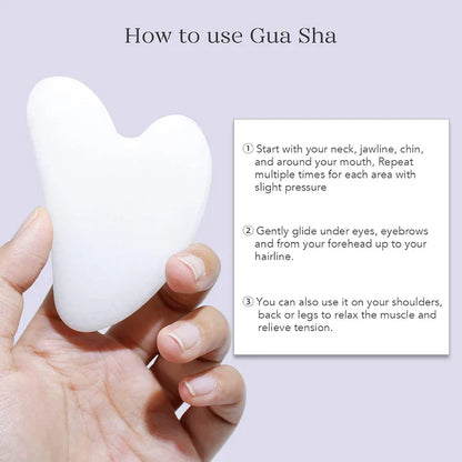Instant Glow Gua Sha & Jade Roller Set | pour une Peau Éclatante et une Détente Naturelle