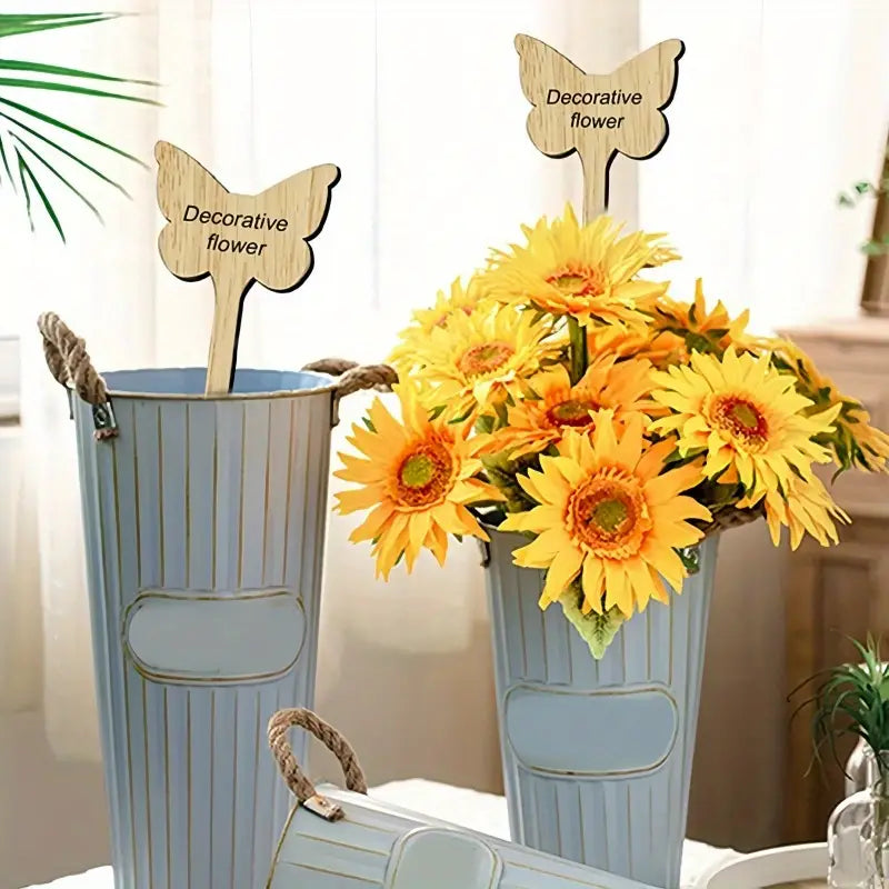 Etiquettes de Plantes en Bois pour le Jardin et le Balcon - Etiquettes Réinscriptibles pour les Herbes et les Plantes