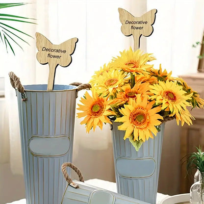 Etiquettes de Plantes en Bois pour le Jardin et le Balcon - Etiquettes Réinscriptibles pour les Herbes et les Plantes