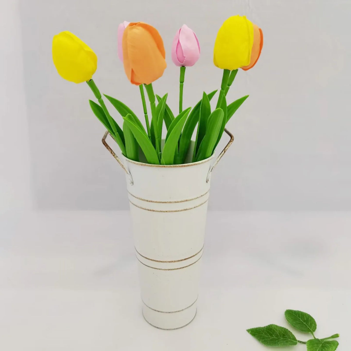 Pot De Fleurs En Fer Rétro Avec Poignées - Pot De Fleurs Décoratif En Métal Pour La Maison