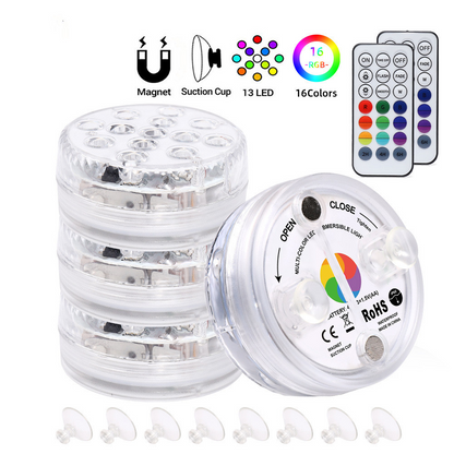 Lumière Led Sous-marine avec Télécommande - Éclairage de Piscine Multicolore Rgb pour Salles de Bain et Bassins