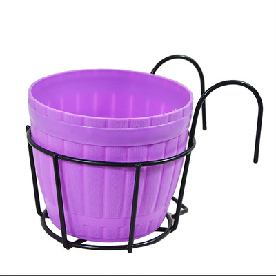 Porte-plantes Pratique Avec Support Métallique Stable Pour Balcon Et Terrasse