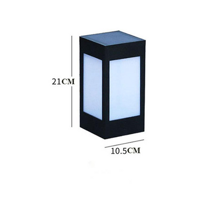 Lanterne Solaire de Jardin à Led au Design Carré - Éclairage Extérieur Décoratif pour les Allées et la Terrasse
