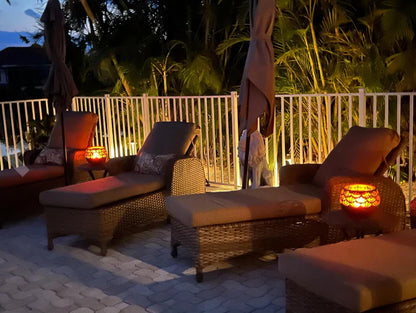 Lampe Bougie à Motif Floral - Lampe de Table Led Décorative pour un Éclairage Stylé