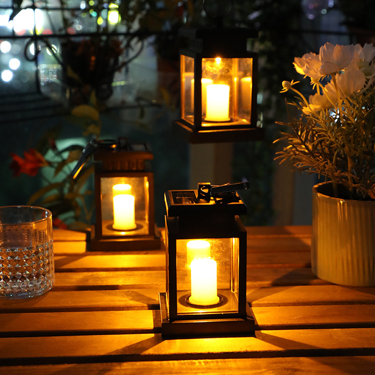 Lanterne Solaire à Led avec Fil Lumineux et Clip de Suspension - Eclairage de Jardin Étanche pour Terrasse et Balcon