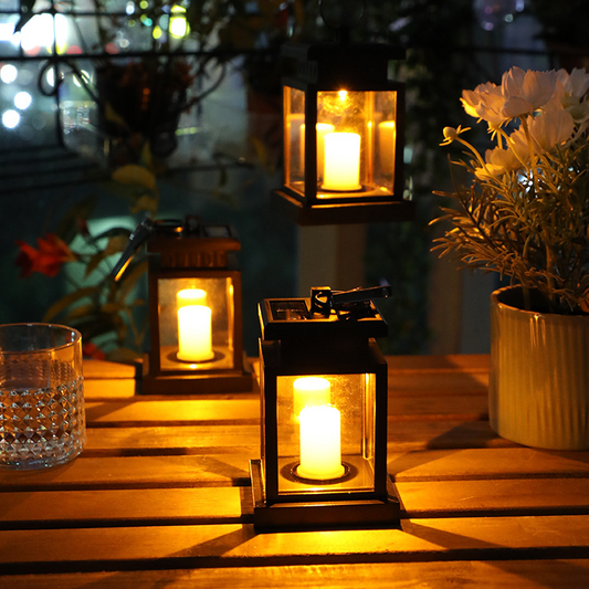 Lanterne Solaire à Led avec Fil Lumineux et Clip de Suspension - Eclairage de Jardin Étanche pour Terrasse et Balcon