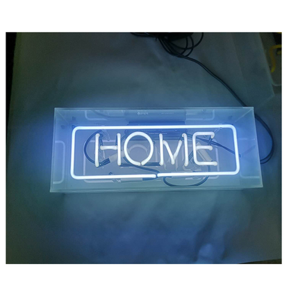 Bouclier Néon En Verre Acrylique - Boîte À Lumière LED Pour Le Salon Et La Chambre À Coucher , Lampe De Table Décorative